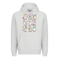 Dove Grey bunny ghost Premium Hoodie - MaliasSmallBusiness