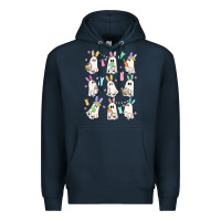 Navy bunny ghost Premium Hoodie - MaliasSmallBusiness