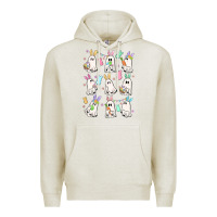 Oatmeal Heather bunny ghost Premium Hoodie - MaliasSmallBusiness