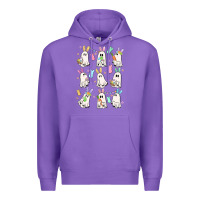 Purple bunny ghost Premium Hoodie - MaliasSmallBusiness