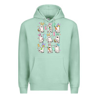 Seafoam bunny ghost Premium Hoodie - MaliasSmallBusiness
