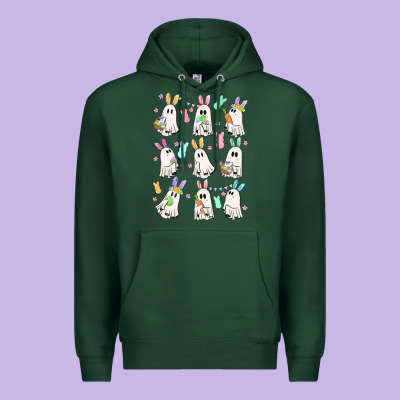 Bunny Ghost Premium Hoodie Designed By Maliassmallbusiness