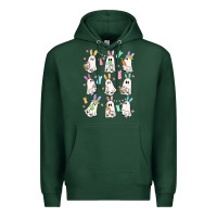 Sports Green bunny ghost Premium Hoodie - MaliasSmallBusiness