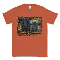 Copper western black angus cattle and calf with leopard Classic Tee - RanaPortraitStore