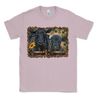 Lilac western black angus cattle and calf with leopard Classic Tee - RanaPortraitStore