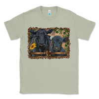 Matcha western black angus cattle and calf with leopard Classic Tee - RanaPortraitStore