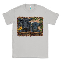 Moon Dust western black angus cattle and calf with leopard Classic Tee - RanaPortraitStore