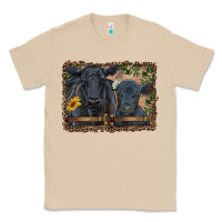 Mushroom western black angus cattle and calf with leopard Classic Tee - RanaPortraitStore
