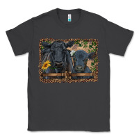 Smoke western black angus cattle and calf with leopard Classic Tee - RanaPortraitStore