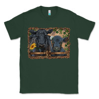 Sports Green western black angus cattle and calf with leopard Classic Tee - RanaPortraitStore