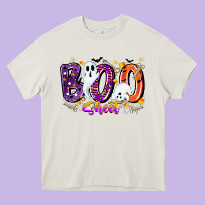 Boo Sheet Heavy Core Tee Designed By Cowhidedigitalart