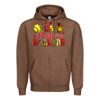 Chestnut busy raising ballers softball Zipper Hoodie - Zillion Design Studio
