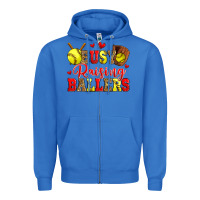True Royal busy raising ballers softball Zipper Hoodie - Zillion Design Studio