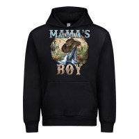 Black mamas boy western cowboy boots cactus Urban Hoodie - NancyCooperArtShop