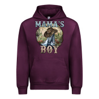 Mauve Wine mamas boy western cowboy boots cactus Urban Hoodie - NancyCooperArtShop