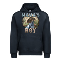 Navy mamas boy western cowboy boots cactus Urban Hoodie - NancyCooperArtShop