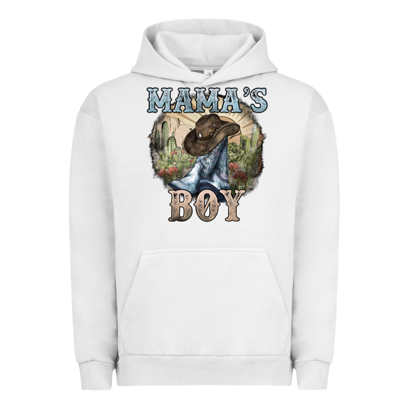 Mamas Boy Western Cowboy Boots Cactus Urban Hoodie by NancyCooperArtShop | Teevron