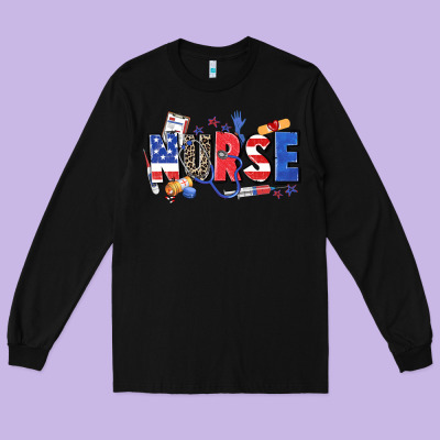 American Nurse Long Sleeve Tee Designed By Zillion Design Studio
