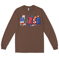 Chestnut American nurse Long Sleeve Tee - Zillion Design Studio