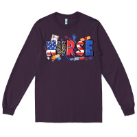 Plum American nurse Long Sleeve Tee - Zillion Design Studio