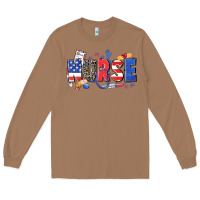 Toasted Coconut American nurse Long Sleeve Tee - Zillion Design Studio