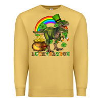 Antique Gold luckysaurus and st patricks Premium Sweatshirt - AdoDesignShop