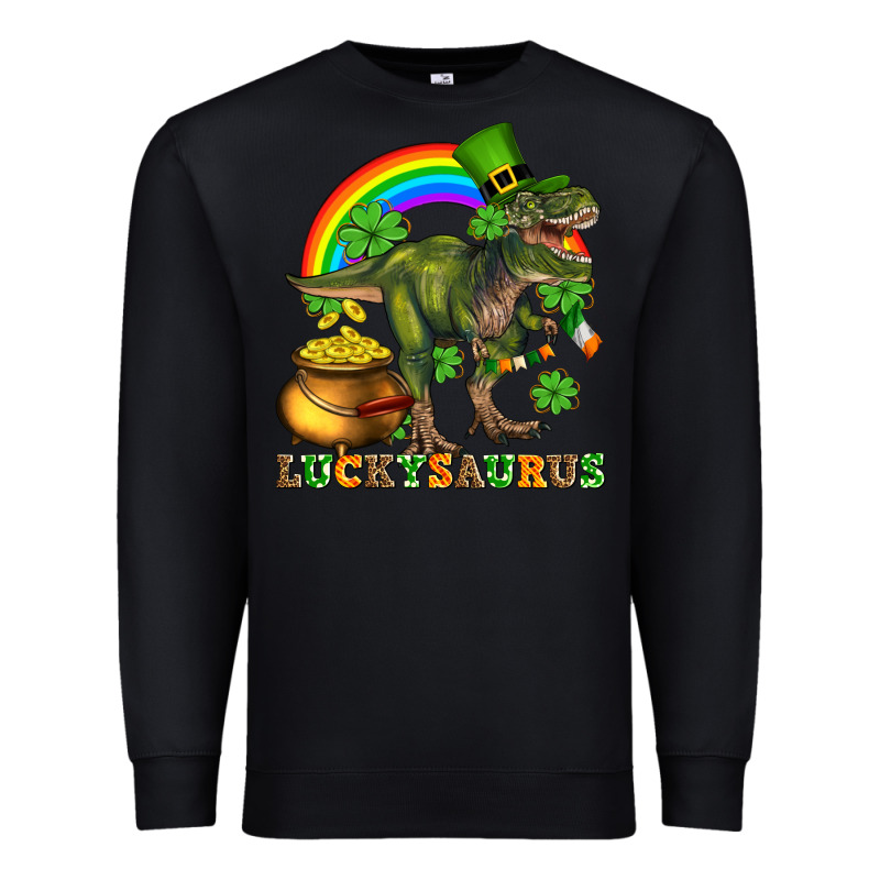 Luckysaurus And St Patricks Premium Sweatshirt by AdoDesignShop | Teevron