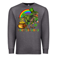 Charcoal Heather luckysaurus and st patricks Premium Sweatshirt - AdoDesignShop