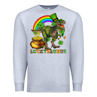 Heather Grey luckysaurus and st patricks Premium Sweatshirt - AdoDesignShop