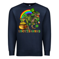 Navy luckysaurus and st patricks Premium Sweatshirt - AdoDesignShop