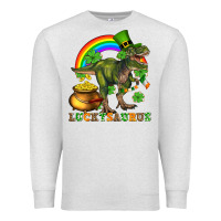 Oatmeal Heather luckysaurus and st patricks Premium Sweatshirt - AdoDesignShop