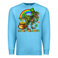 Ocean Blue luckysaurus and st patricks Premium Sweatshirt - AdoDesignShop
