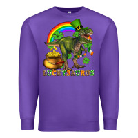 Purple luckysaurus and st patricks Premium Sweatshirt - AdoDesignShop