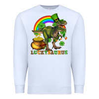 White luckysaurus and st patricks Premium Sweatshirt - AdoDesignShop