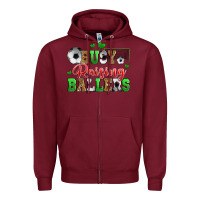 Burgundy busy raising ballers soccer Zipper Hoodie - Zillion Design Studio