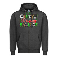 Charcoal Heather busy raising ballers soccer Zipper Hoodie - Zillion Design Studio