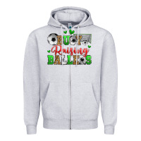 Heather Grey busy raising ballers soccer Zipper Hoodie - Zillion Design Studio