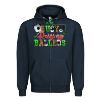 Navy busy raising ballers soccer Zipper Hoodie - Zillion Design Studio