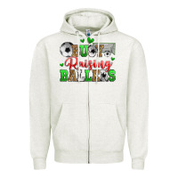 Oatmeal Heather busy raising ballers soccer Zipper Hoodie - Zillion Design Studio
