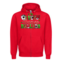 Red busy raising ballers soccer Zipper Hoodie - Zillion Design Studio