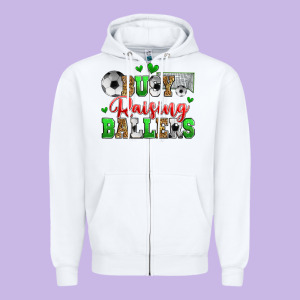 Busy Raising Ballers Soccer Zipper Hoodie Designed By Zillion Design Studio