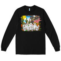 Black Easter Farm With Bunnies Long Sleeve Tee - RanaPortraitStore