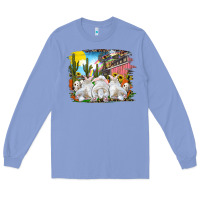 Colony Blue Easter Farm With Bunnies Long Sleeve Tee - RanaPortraitStore