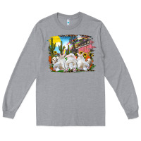 Heather Grey Easter Farm With Bunnies Long Sleeve Tee - RanaPortraitStore