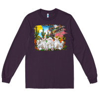 Plum Easter Farm With Bunnies Long Sleeve Tee - RanaPortraitStore