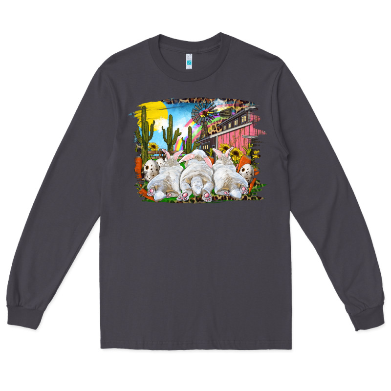 Easter Farm With Bunnies Long Sleeve Tee by RanaPortraitStore | Teevron