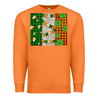 Carrot irish flag with shamrocks and heart Premium Sweatshirt - AdoDesignShop