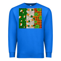 True Royal irish flag with shamrocks and heart Premium Sweatshirt - AdoDesignShop