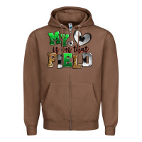 Chestnut my heart is on that field soccer Zipper Hoodie - Zillion Design Studio