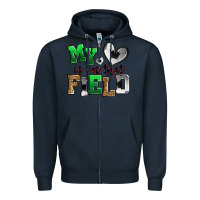 Navy my heart is on that field soccer Zipper Hoodie - Zillion Design Studio